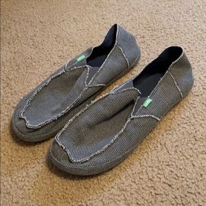 Sanuk gray moccasins